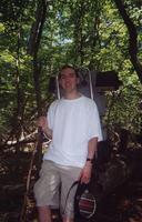 July 2000: Mike following the trail
