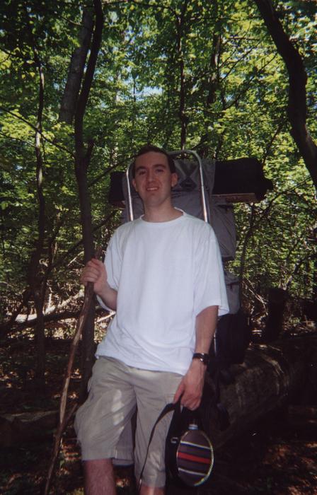 July 2000: Mike following the trail