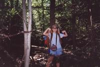July 2000: Heather flexing her muscles