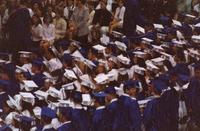 June 2000: Heather looking up from her graduation
