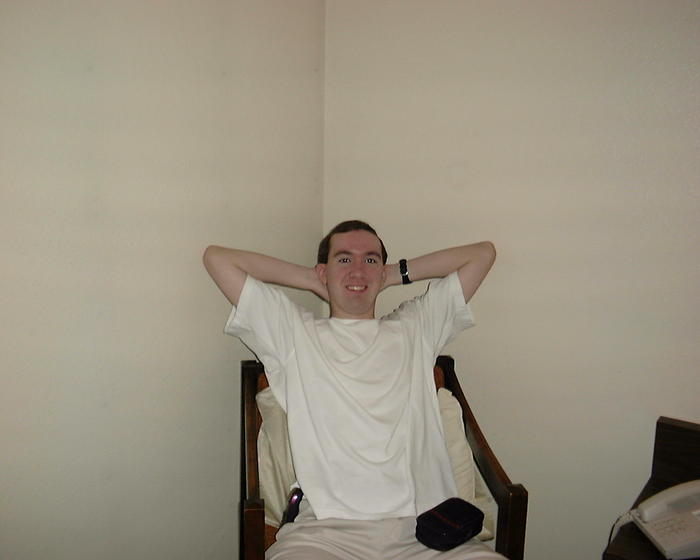 May 28: Mike posing at the hotel (Pittsburgh)