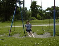 June 2: Amanda on the swings (Illinois)