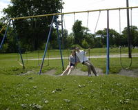 June 2: Mike & Amanda on the swings (Illinois)