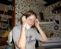 June 2: Amanda on the phone with her sister Ellie (Illinois)