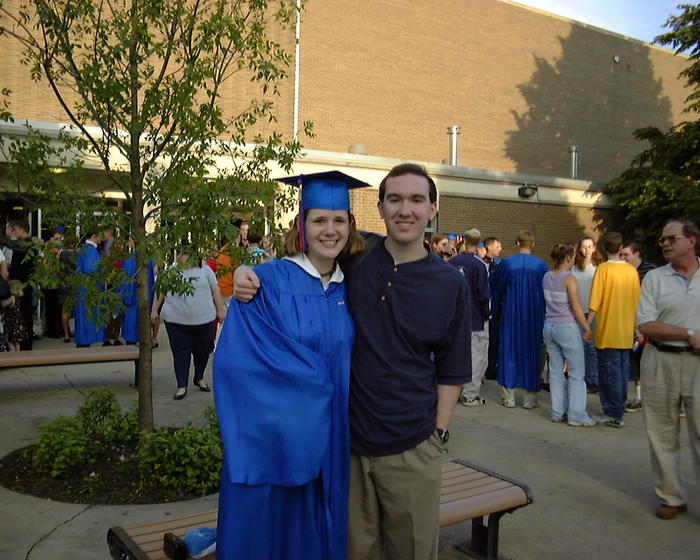 June 2: Amanda & Mike at her high school graduation (Illinois)