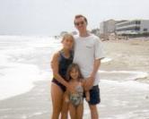 August 1999: Michael, Heather, and Kayla at the beach