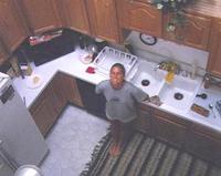 August 1999: Heather posing in the beach house