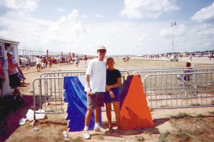 July 1999: Stealing part of the Woodstock '99 wall