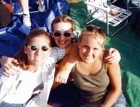 June 1999: Heather and friends at Creation