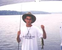 June 1999: Derek with his fish in Missouri
