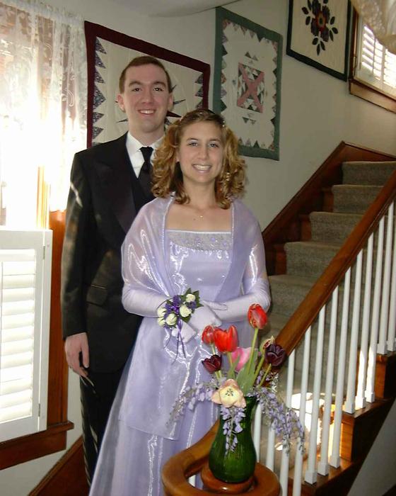 Mike and Heather on the usual step