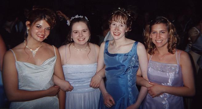 Heather and friends at Prom, April 2000