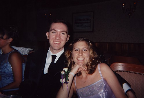 Heather and Mike at dinner before Prom 2000