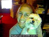 Heather and her dog, 2/24/2000