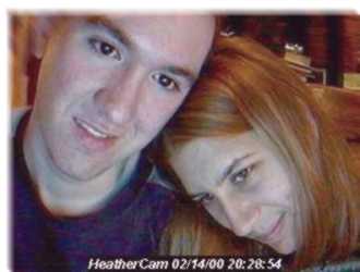 Mike and Heather on her new webcam, 2/14/2000