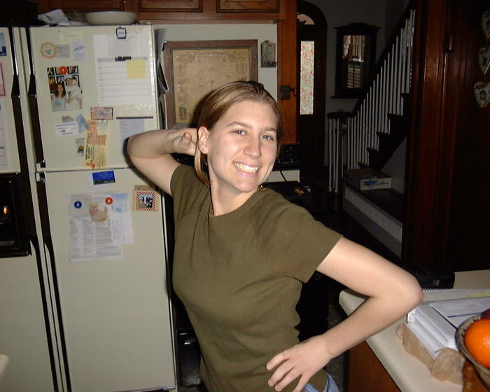 April 2000: Heather posing