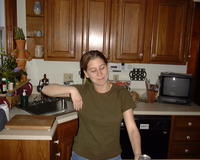 April 2000: Heather half-posing