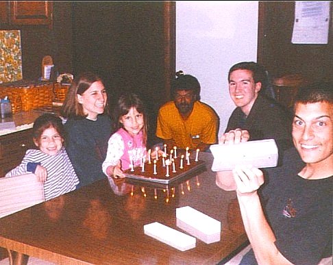 April 1999: Heather's family on her birthday