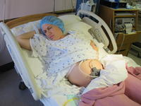 Mommy getting ready for the Operating Room