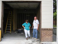 Rayelle & Mike Sr watch the concrete disappear