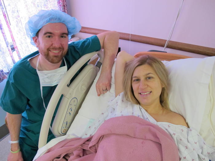 A very happy Daddy and Mommy