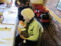 Meeting Great-Grandma Howis for the first time.