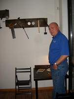 Dad in his new office