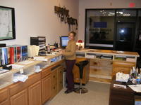 Tracy at the new inspection office