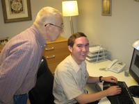 Glenn Miller & Mike in his office