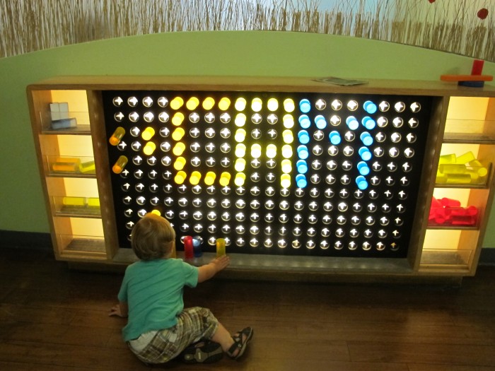 "CAM" on a giant Lite-Brite.