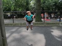 Swinging in Central Park.