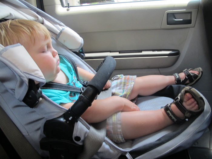 Sleeping in an NYC Taxi.