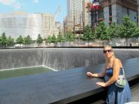 9/11 Memorial (South pool, with museum in background).