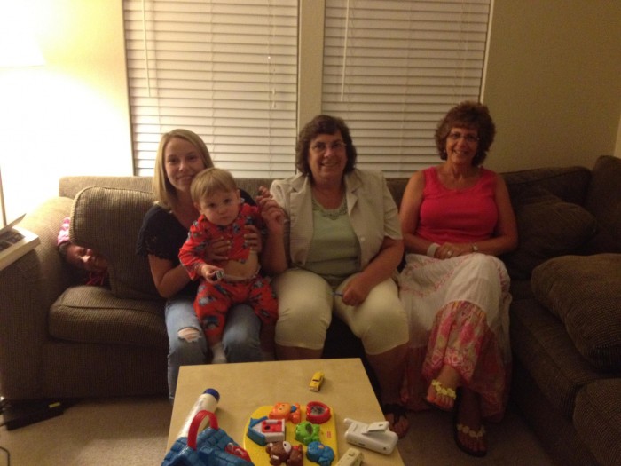 Ashlyn, Kayla, Cameron, Grammy, Nancy