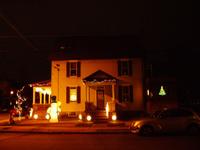 Can you see the candles in the windows?