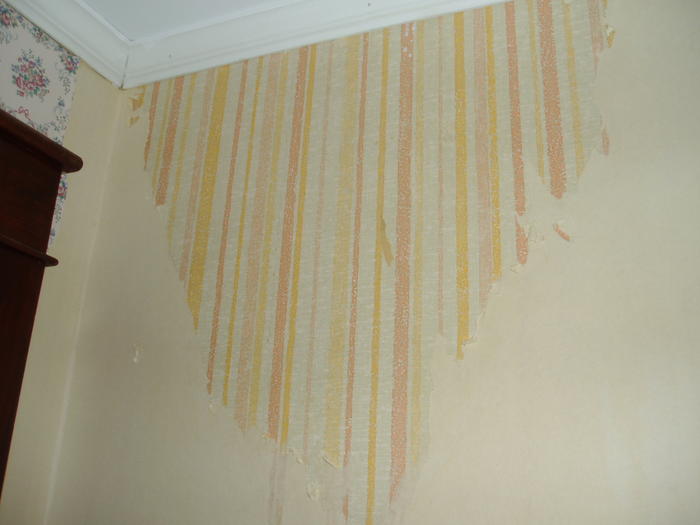 After some wallpaper removal, we find another layer