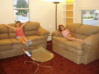Testing the furniture