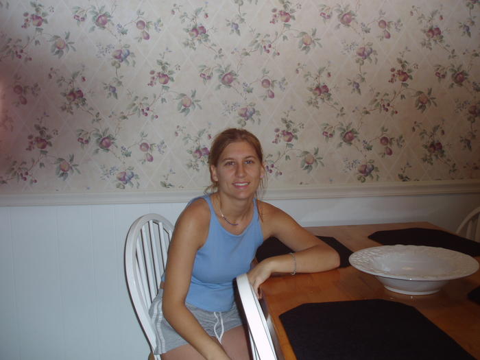 Heather at the table