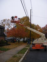 Ashlyn & Heather on the boom lift.