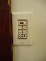 Cool light switch in main bathroom