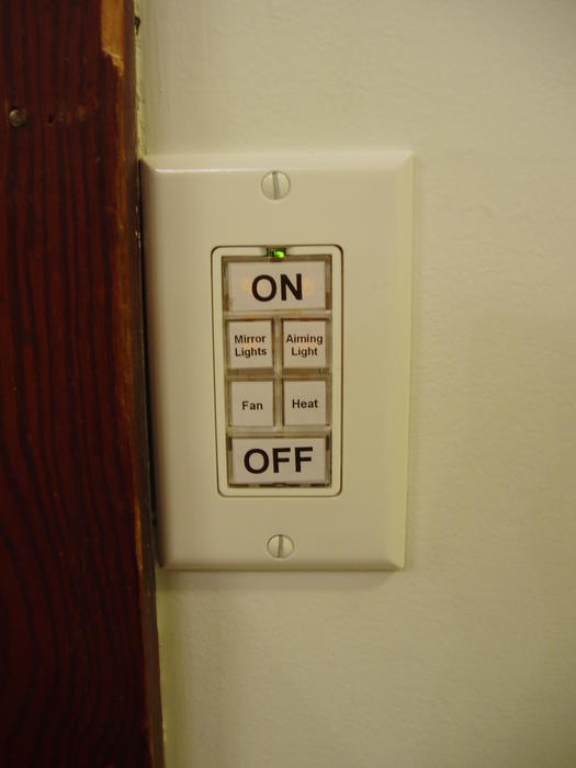 Cool light switch in main bathroom