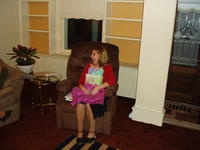 Heather opening presents!