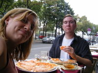 Enjoying some Pizza in Vienna