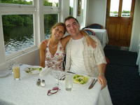 Dinner on the ship.