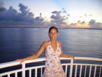 Heather after dinner.