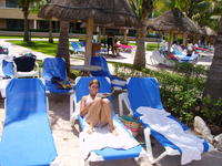 Heather in the sun at Moon Palace.