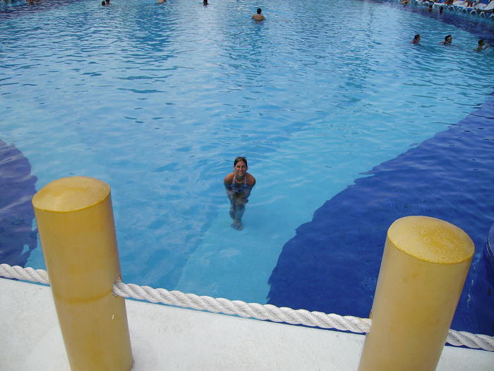 From one of the bridges over the pools.