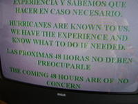 "Hurricanes are known to us... The coming 48 hours are of no concern." -- very convincing!