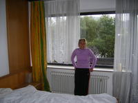 Heather in our hotel in Passau, Germany
