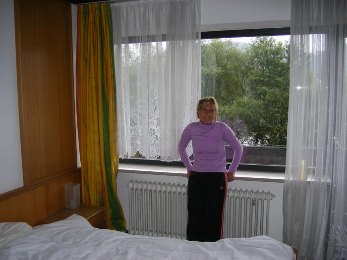 Heather in our hotel in Passau, Germany